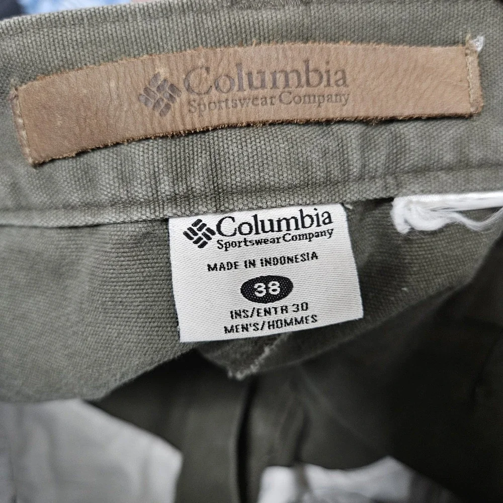 Columbia Shorts Mens 38 Green River Lodge Canvas Utility Rugged Hiking Gorpcore